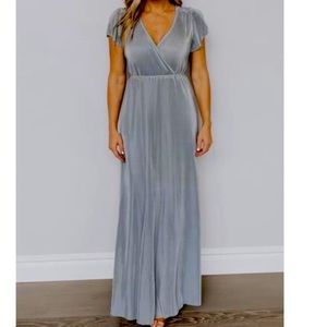Baltic Born Athena Pleated Maxi Dress Rain